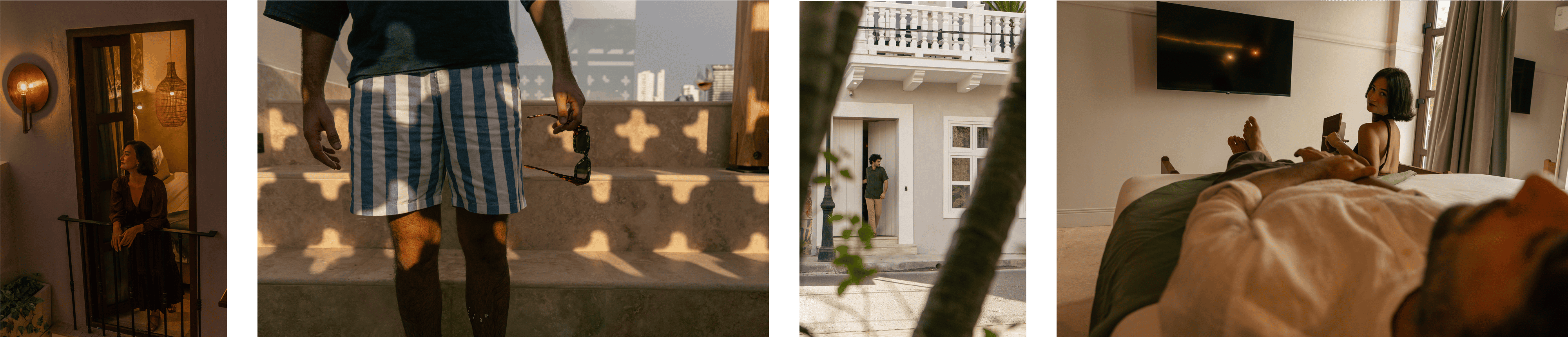 Stylish fashion models showcasing Butiq World clothing in urban and indoor settings.