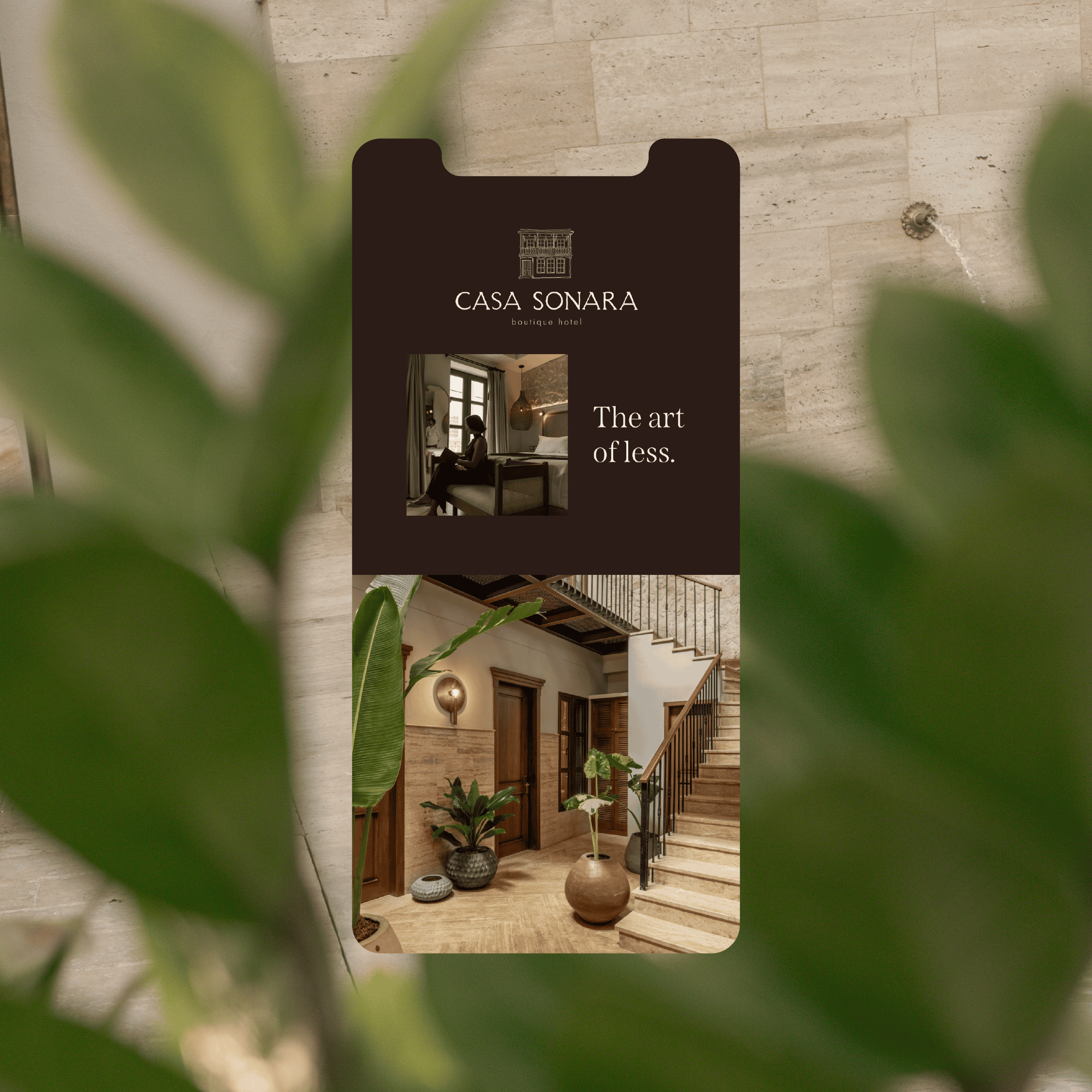 Interior view of Casa Sonara boutique hotel with stylish decor and cozy ambiance.