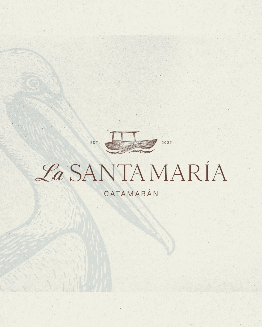 Santa María Catamaran boat logo for maritime adventures.