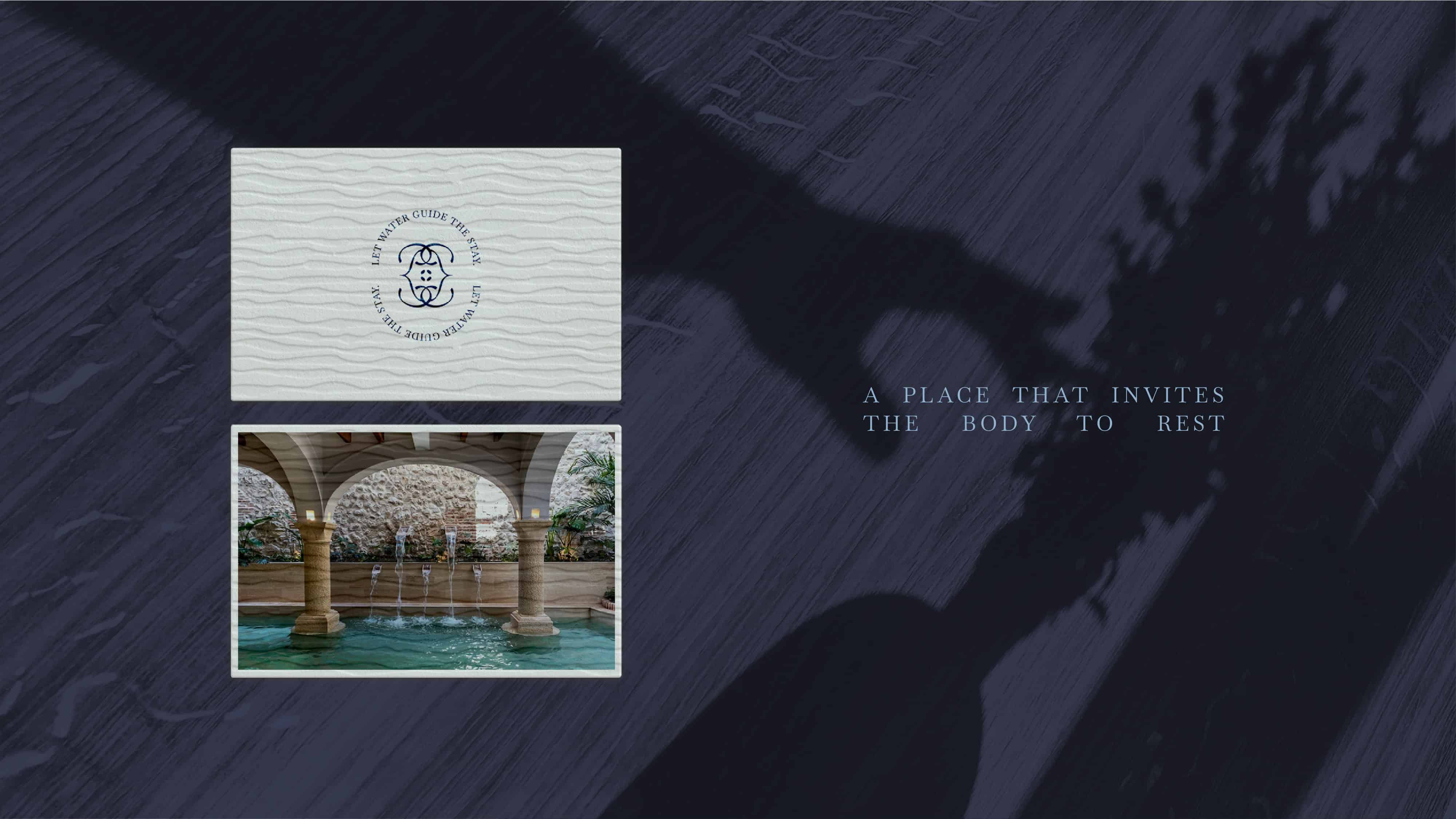 Elegant water feature at Palacio del Agua, a tranquil oasis for relaxation and rest.